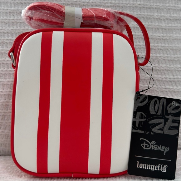 Disney Loungefly HSM Wildcats Crossbody Bag NWT White Red - Picture 4 of 8